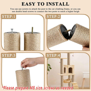 Hemp Rope Pillar Cat Climbing Frame Pillar Jute Sisal Replacement