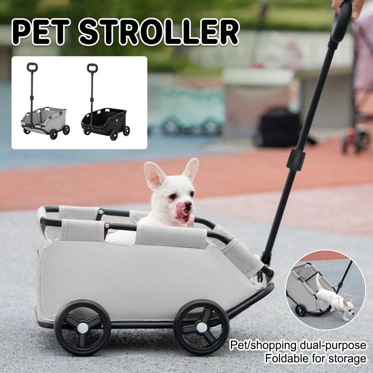 Foldable Pet Stroller Compact Travel Stroller for Small Pets