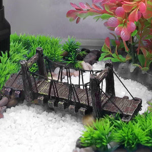 Resin Bridge Aquarium Decoration - Realistic Fish Tank Ornament