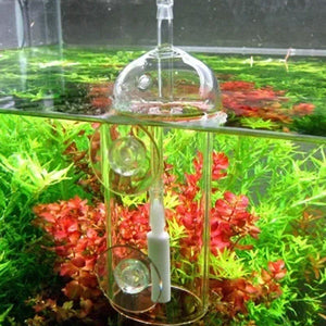 Aquarium Oxygen Diffuser Glass Bubble Stone CO2 Aquatic Plant Tank Oxygenator