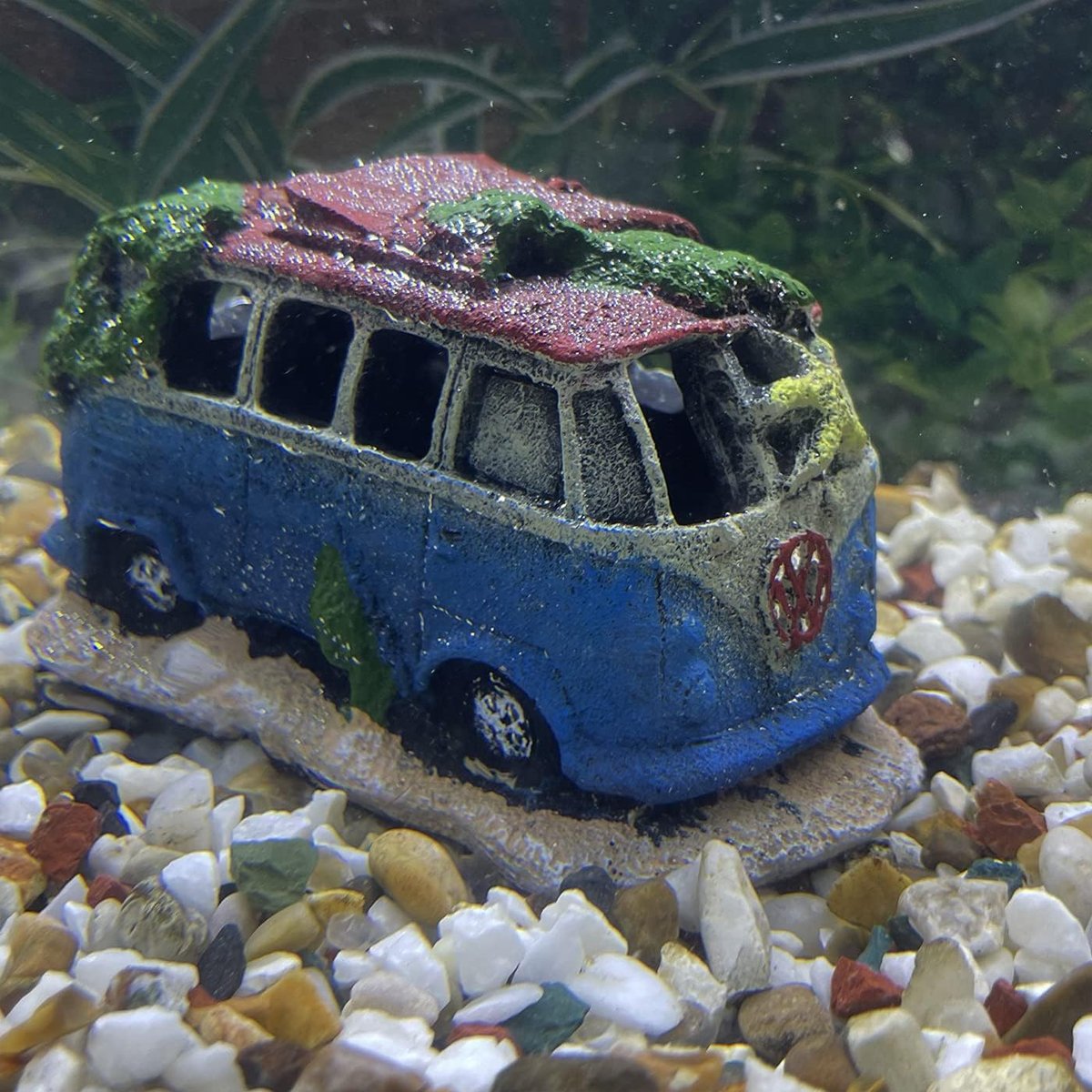 Aquarium Rocks Aquarium Decoration Resin Car Wreck Fish Shrimp Escape House