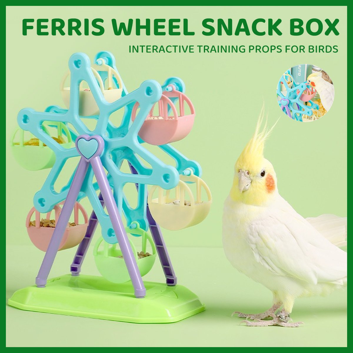 Interactive Ferris Wheel Snack Box Bird Toy Bird Feeder