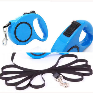 3/5M Retractable Dog Lead Leash Long Stong Extendable Lockable Rope Heavy Duty