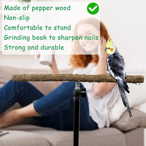 Adjustable Bird Perch Stand Foldable Training & Play Stand for Parrots & Birds