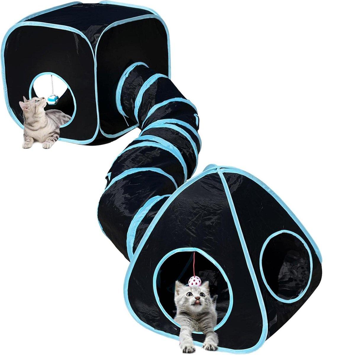 Versatile 3-in-1 Collapsible Cat Tunnel Interactive Play Space