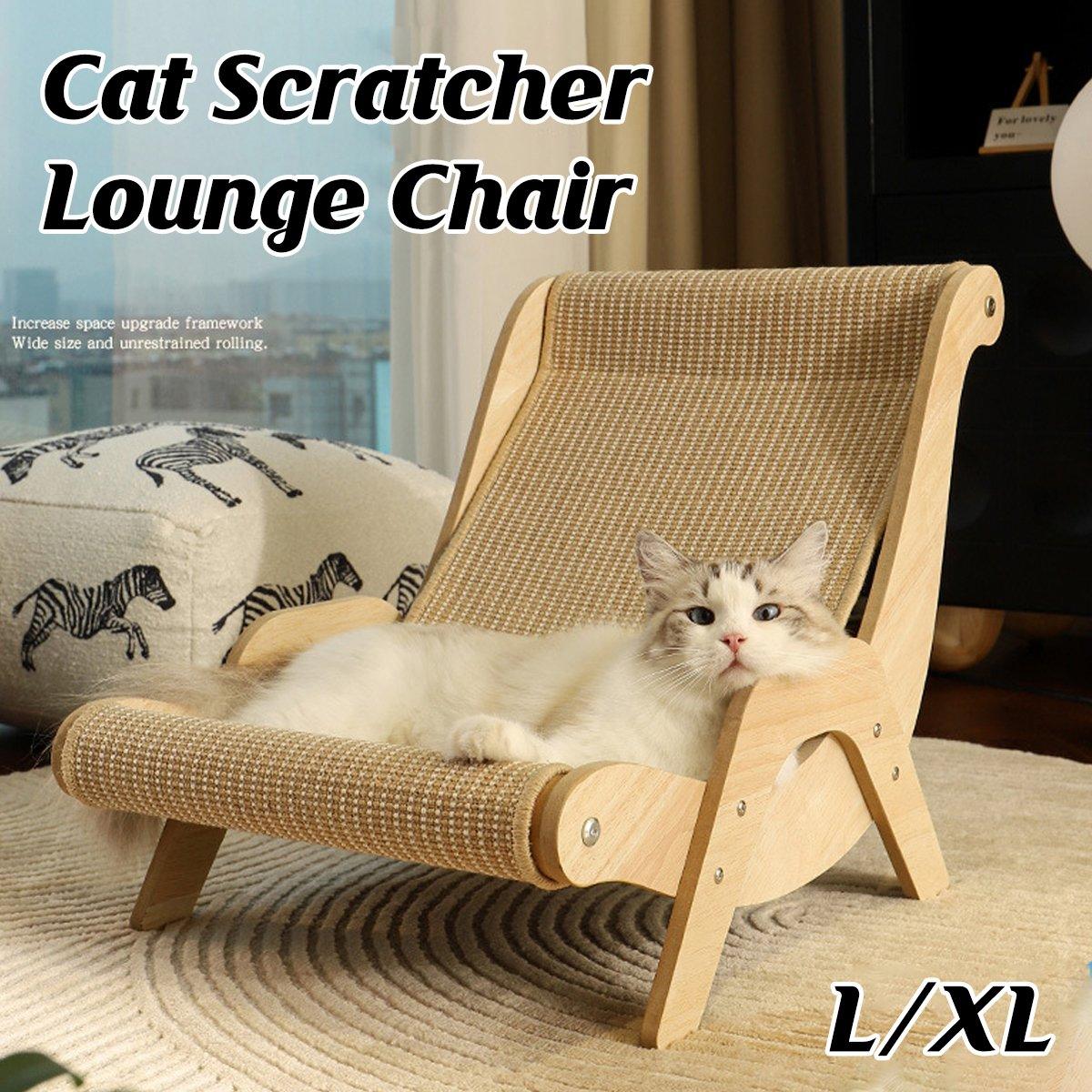 Cat Scratching Recliner Sofa 2 in 1 Lounge Bed Durable Scratch Board Furniture