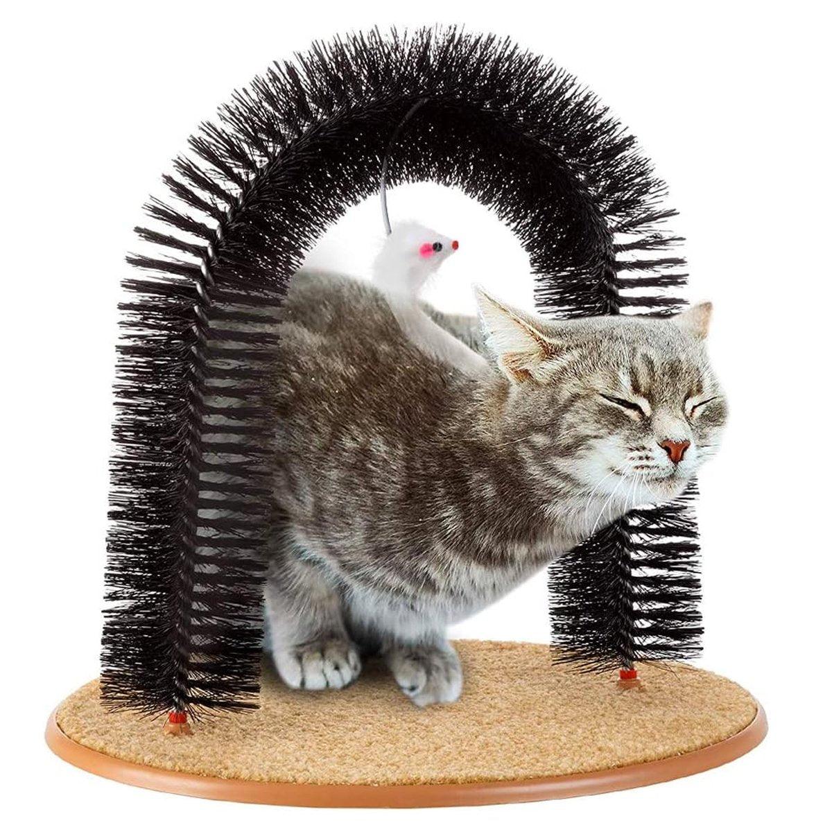 Arch Cat Scrub Brush Pet Grooming Toy Self Groomer Tickle Device for Cats