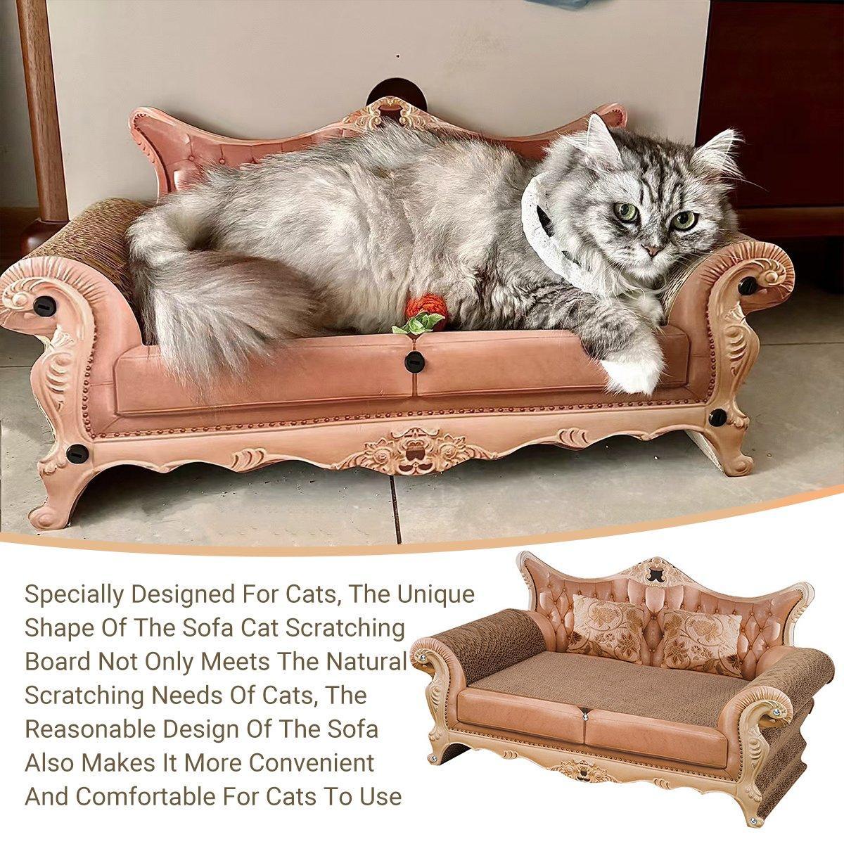 Luxury Cat Scratching Sofa Corrugated Cardboard Claw Sharpener & Cat Lounge