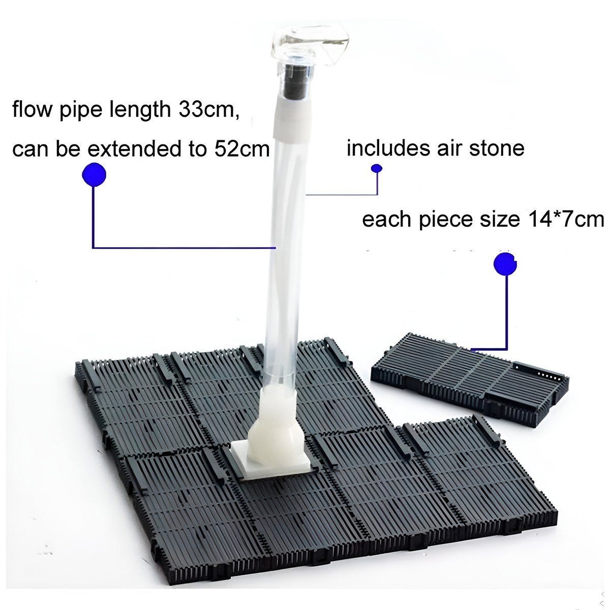 16pcs Set Under Gravel Filtration Set