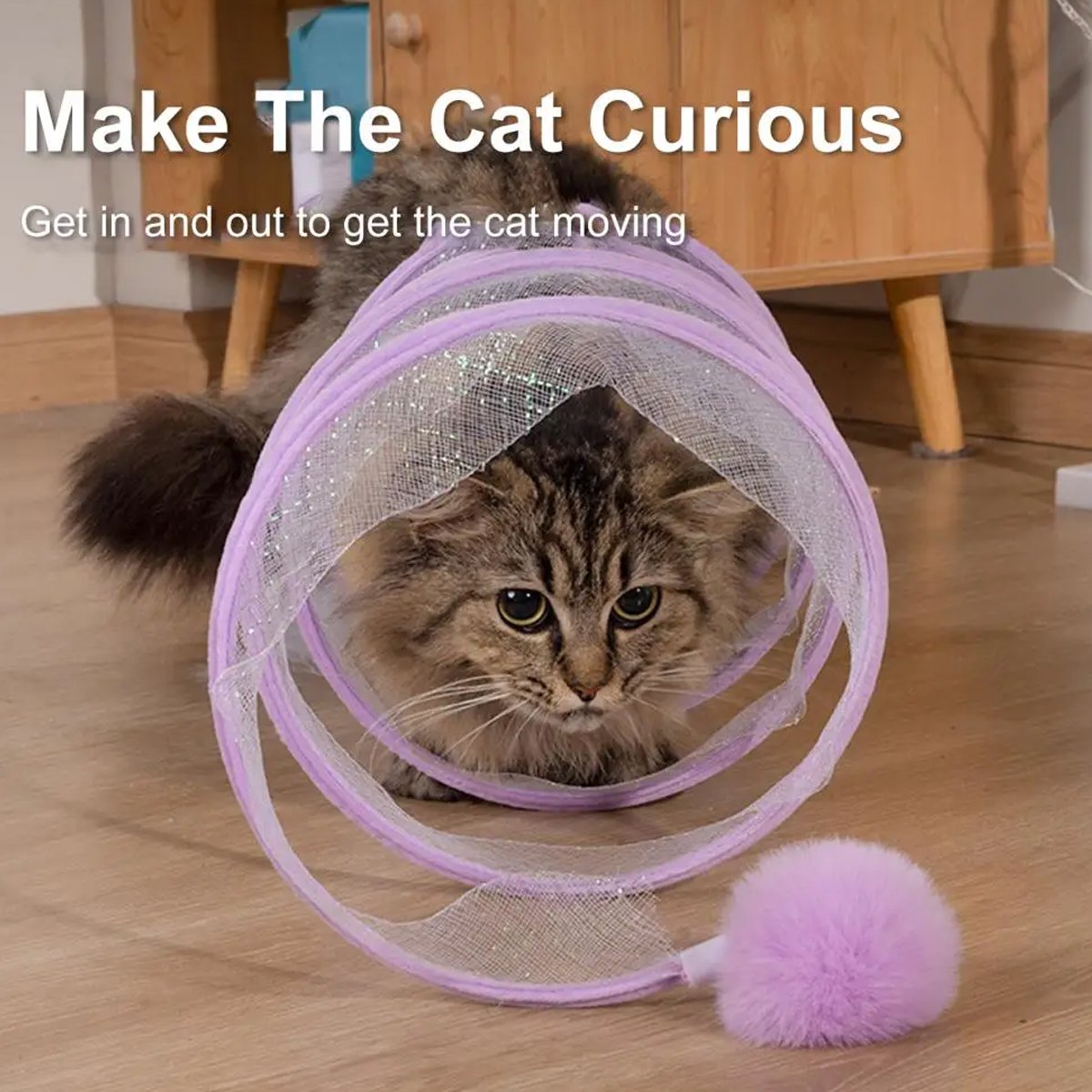 Durable Cat Toy Bundle with Collapsible Tunnel