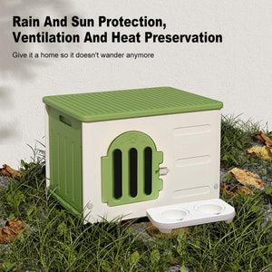 Weatherproof Cat Nest Dog House Outdoor Shelter for Small Pets Winter Protection