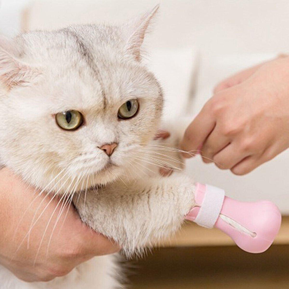 4pcs Cat Bathing Grooming Anti-Scratch Silicone Pet Socks for Bathing Feeding