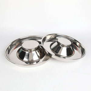 Stainless Steel Slow Feeder Dog Bowl Pet Food Basin Anti-choking Pet Bowl