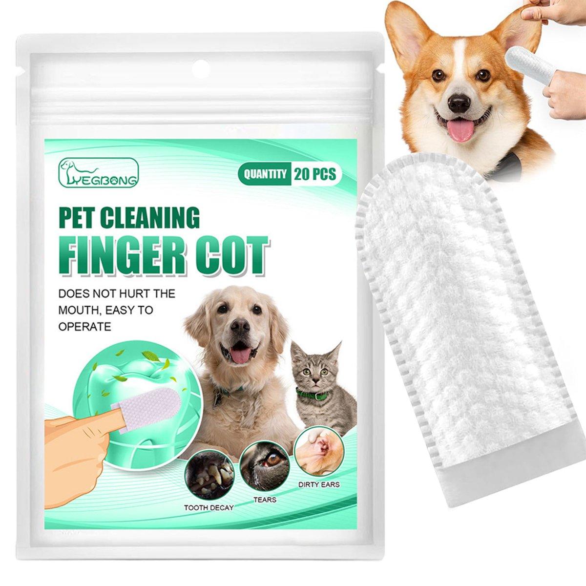 20pcs Maintain Pet Dental Health with Pet Tooth Cleaning Finger Sets