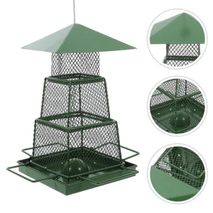 Durable Hanging Bird Feeder with Locking Lid & 360° Perch