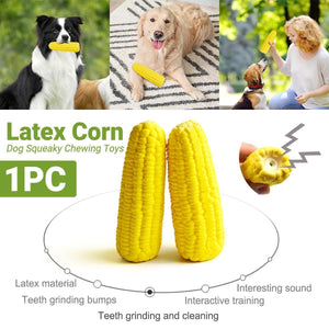 Pet Latex Toys Corn Bite Resistant Molars Dog Toys