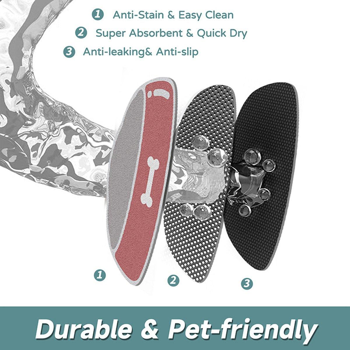 Absorbent Quick Dry Pet Floor Mats Easy Care Non Slip Dog Cat Mat