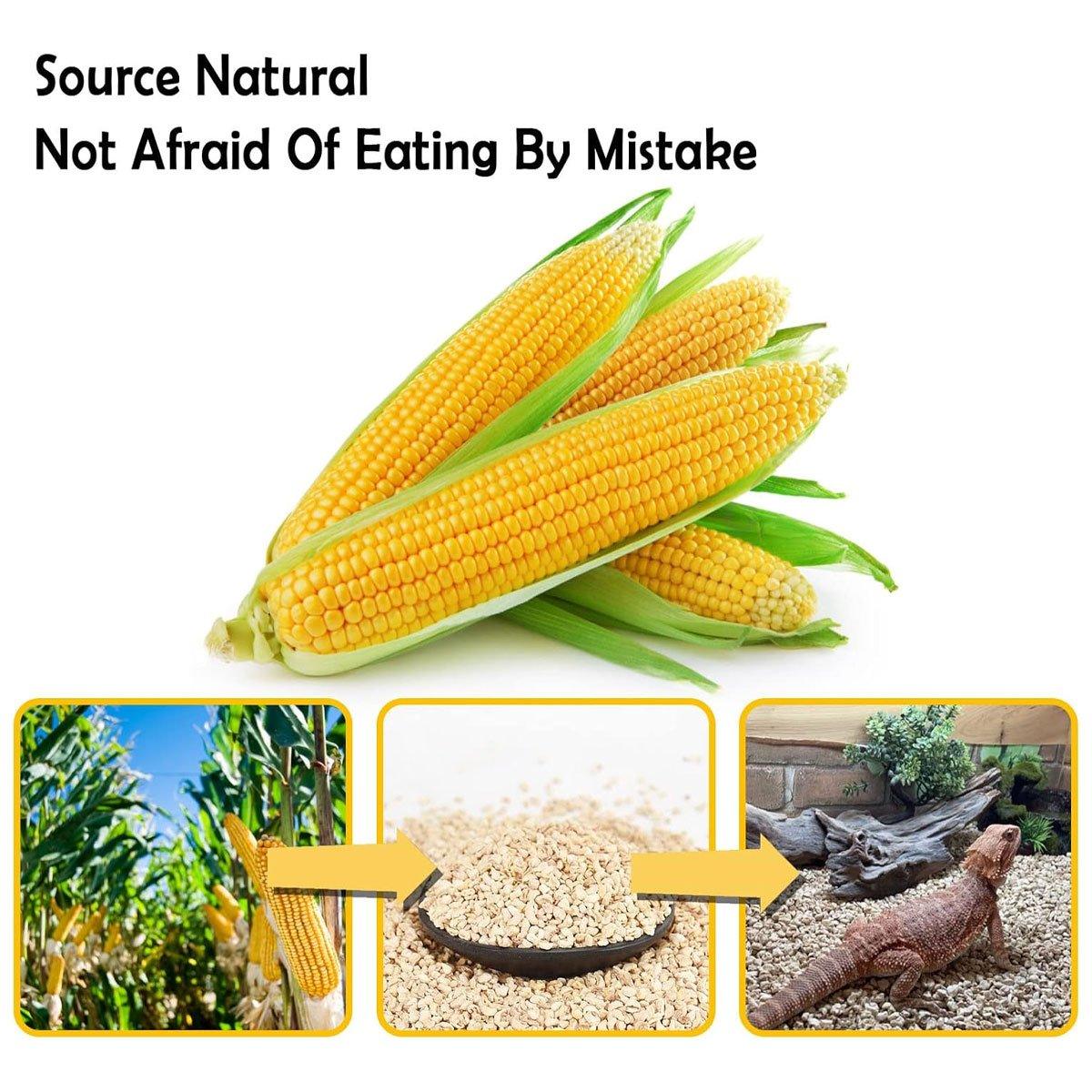 Natural Corn Cob Reptile Bedding Eco-Friendly 1000g Substrate for Reptiles