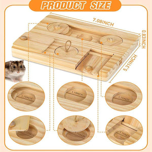 Hamster Feeder Snack Tray Pet Supplies Hidden Foraging Toy for Small Pets