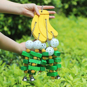 Interactive Colorful Wooden Parrot Toy Set