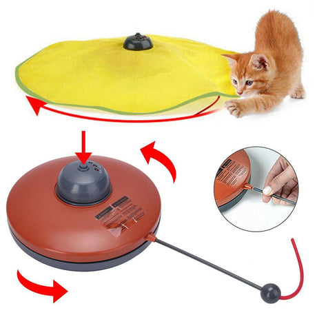 Interactive Cat Toy with Moving Mouse for Engaging Play