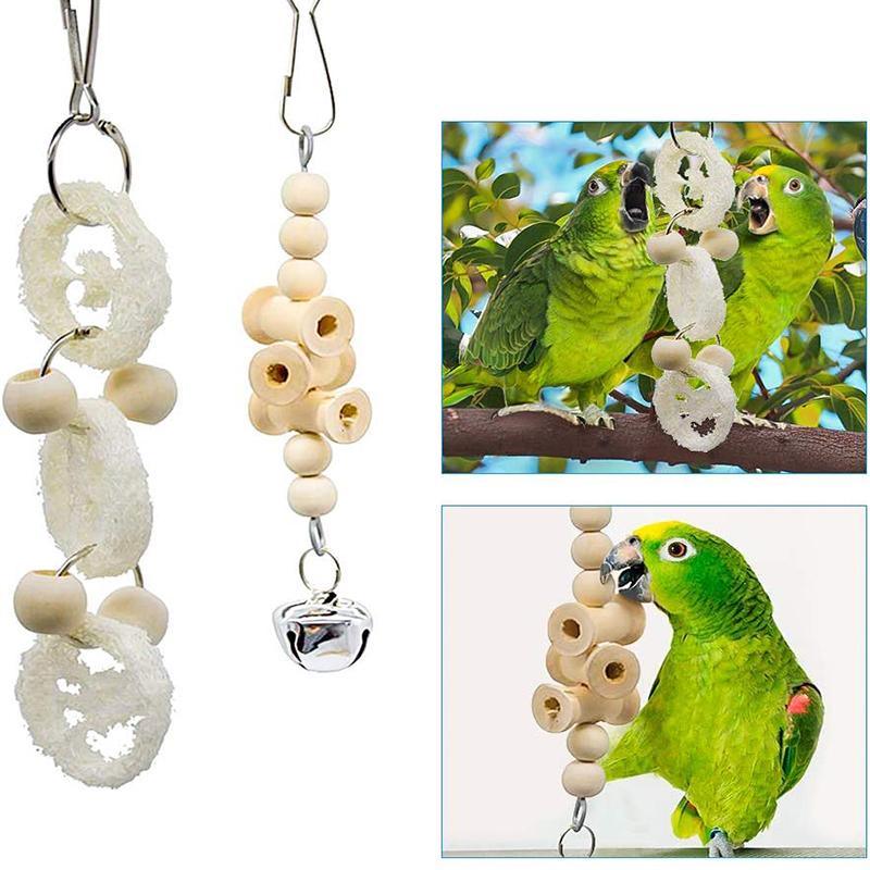 17PCS Bird Toys Swing Toys