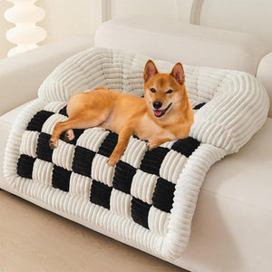 Checkerboard Pet Bed Mat Comfortable Sofa for Cats & Small Dogs