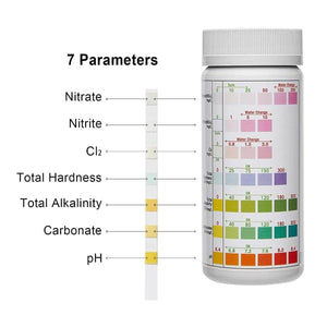 100pcs Comprehensive Aquarium Care with 7-in-1 Test Strips