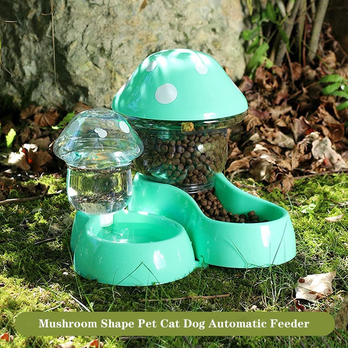 Mushroom Pet Bowl Dual-Use Food & Water Bowl