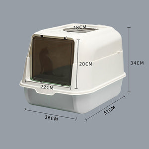 Large Detachable Enclosed Cat Litter Box