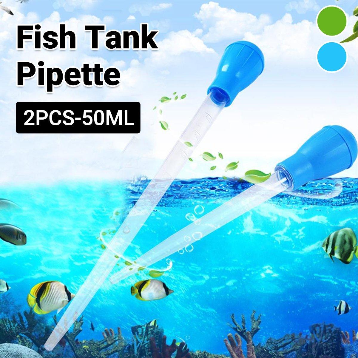 2PCS Efficient Aquarium Maintenance with Fish Tank Cleaning Pipettes