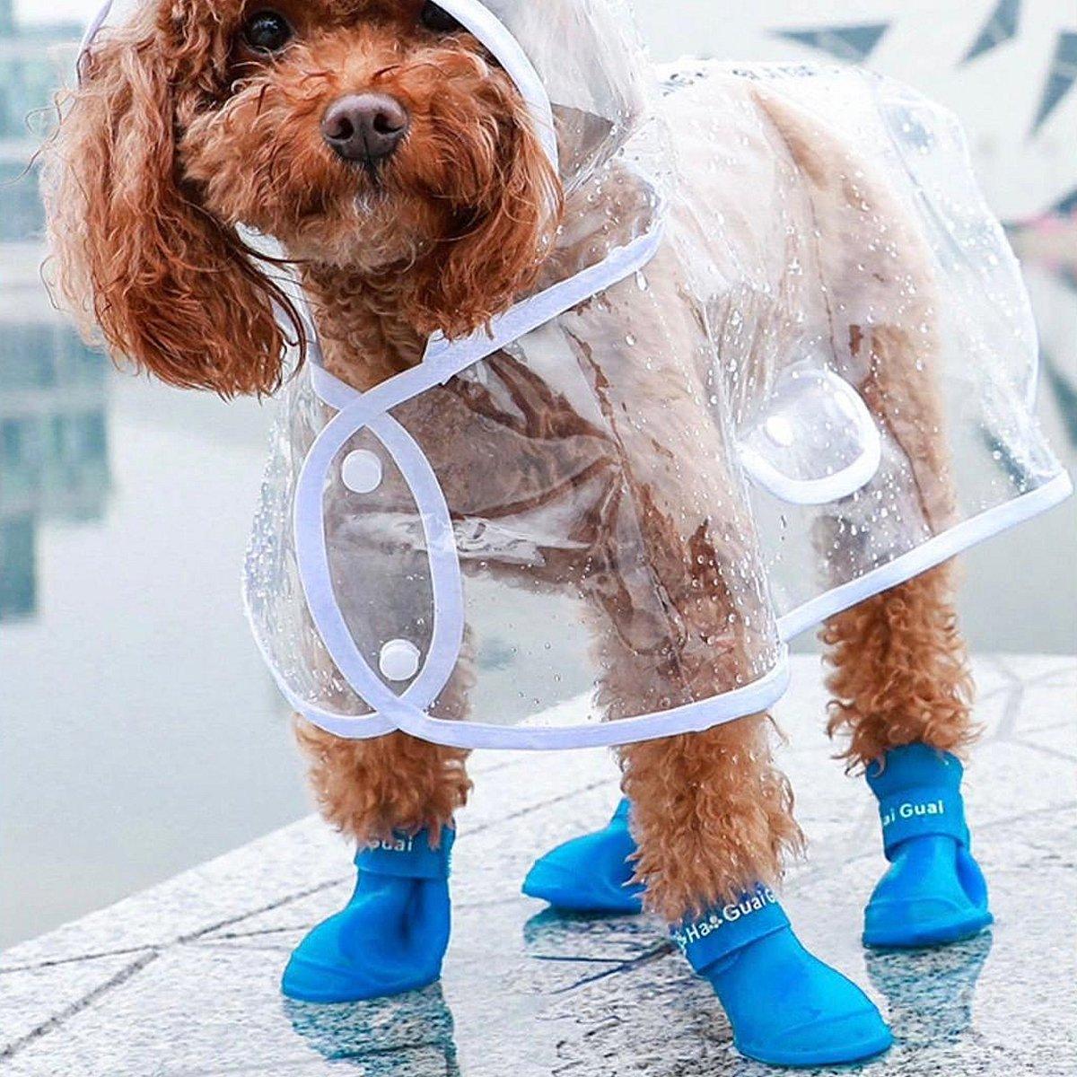 Cartoon Boots Pet Rain Boots Waterproof Non-slip Wear-resistant Dog Shoes