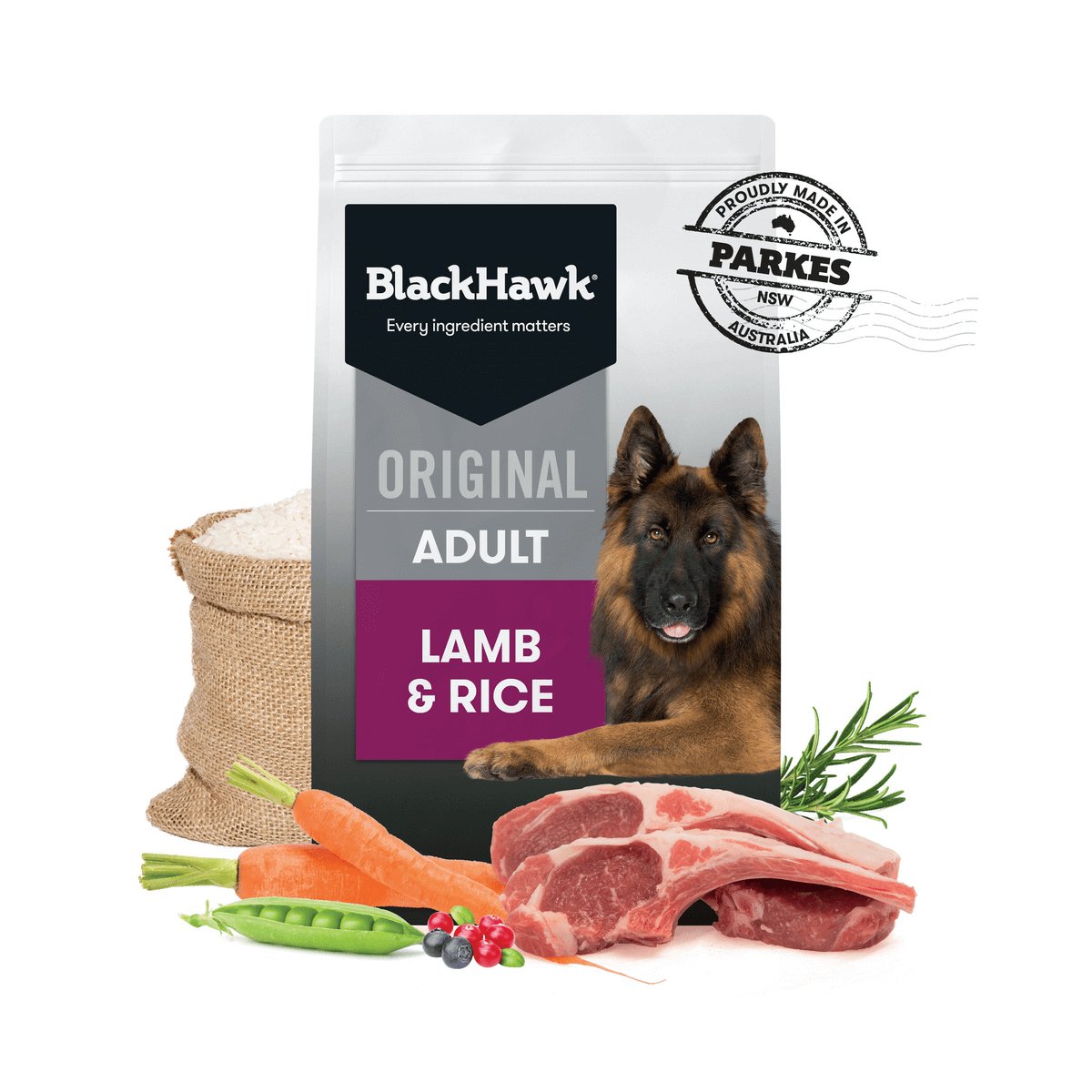 Black Hawk Lamb and Rice Dog Food for Adult Dogs