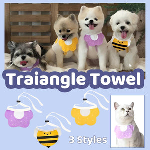 Cat Saliva Towel Pet Supplies Clothes Decoration Supplies Triangle Towel Dog