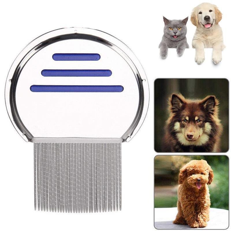 Effective Flea Comb for Cats - Stainless Steel Metal Hair Brush