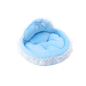 Soft Princess Pet Bed Elegant Lace Design for Cats & Small Dogs