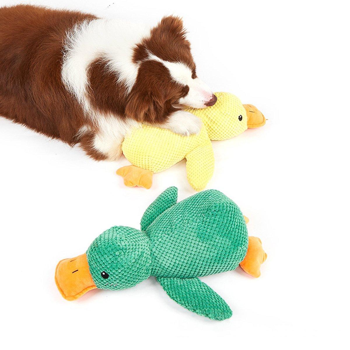 Plush Squeaky Duck Dog Toy for Anxiety Relief and Playtime Fun