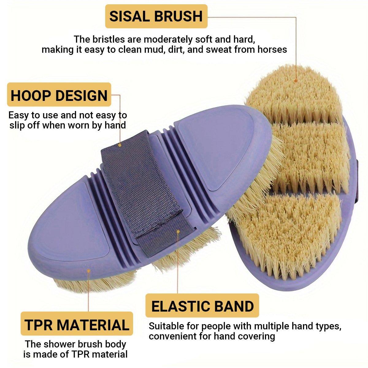 Oval Bendable Horse Grooming Brush for Cleaning Shedding Massage Care Supplies