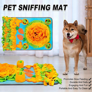 Interactive Pet Sniff Mat Dog Slow Feeder Toy Anti Choke Training Food Bowl Mat