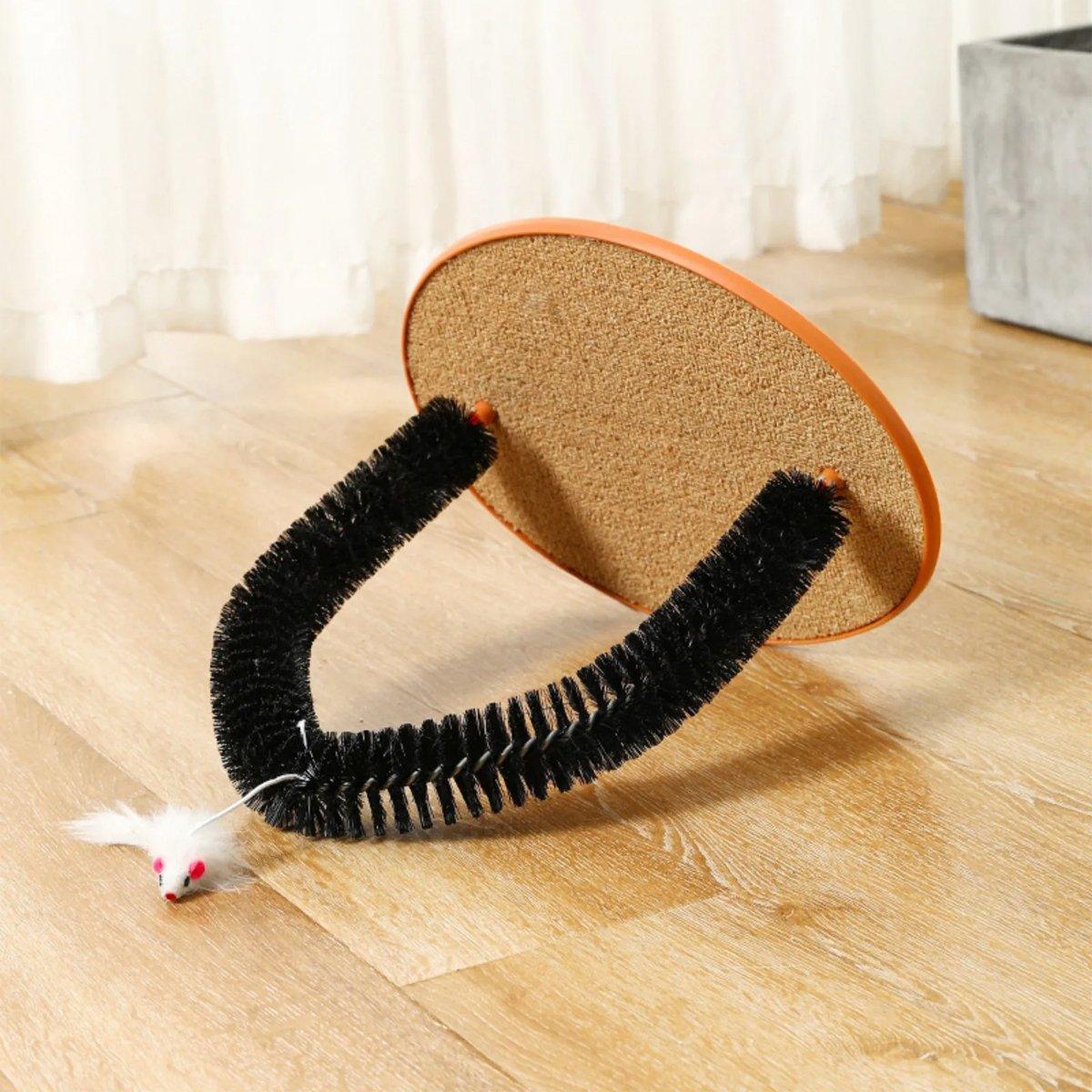 Arch Cat Scrub Brush Pet Grooming Toy Self Groomer Tickle Device for Cats