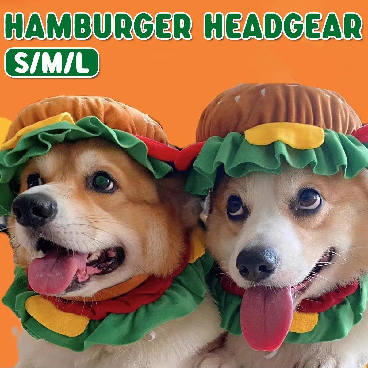 Pet Hamburger Headgear for Cats & Small Dogs