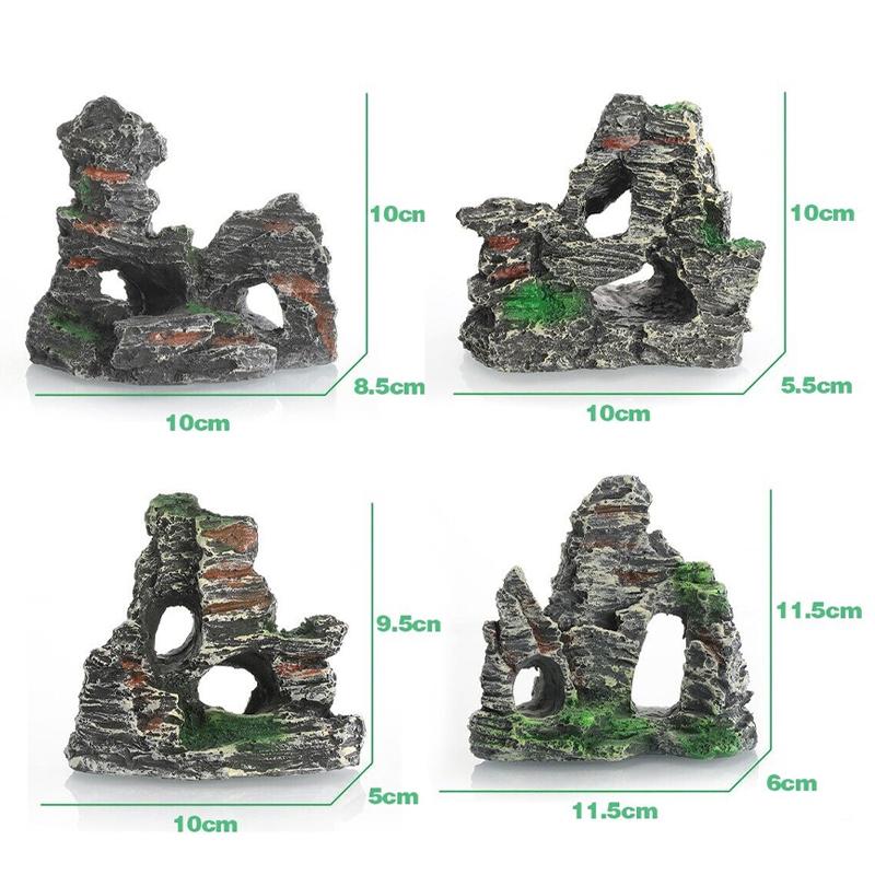 Fish Tank Mountains View Rockery Cave Ornament Aquarium Decoration