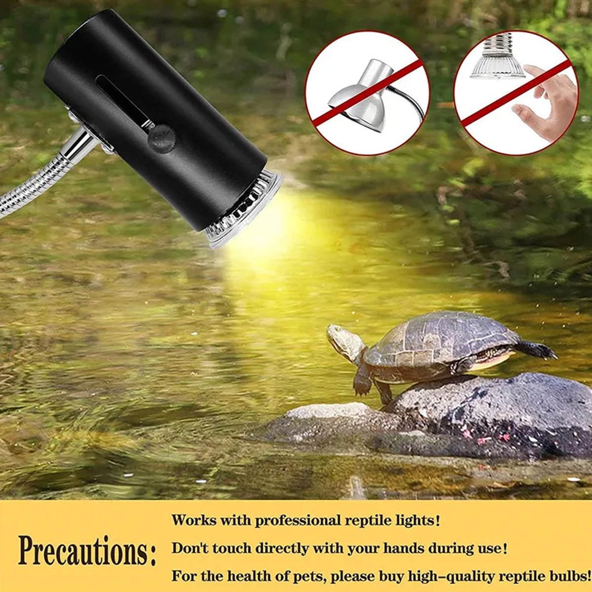 3PCS Reptile Heating Light Bulb UVA+UVB Tortoise Turtle Lizard UV Basking Lamp