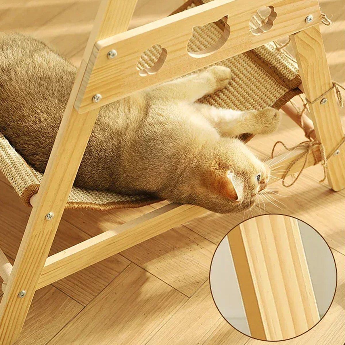 Multifunctional Cat Climbing Frame Hammock Scratching Post & Play Ball