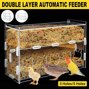 Automatic Acrylic Chicken Feeder Rutin Pet Supplies for Poultry Feeding System