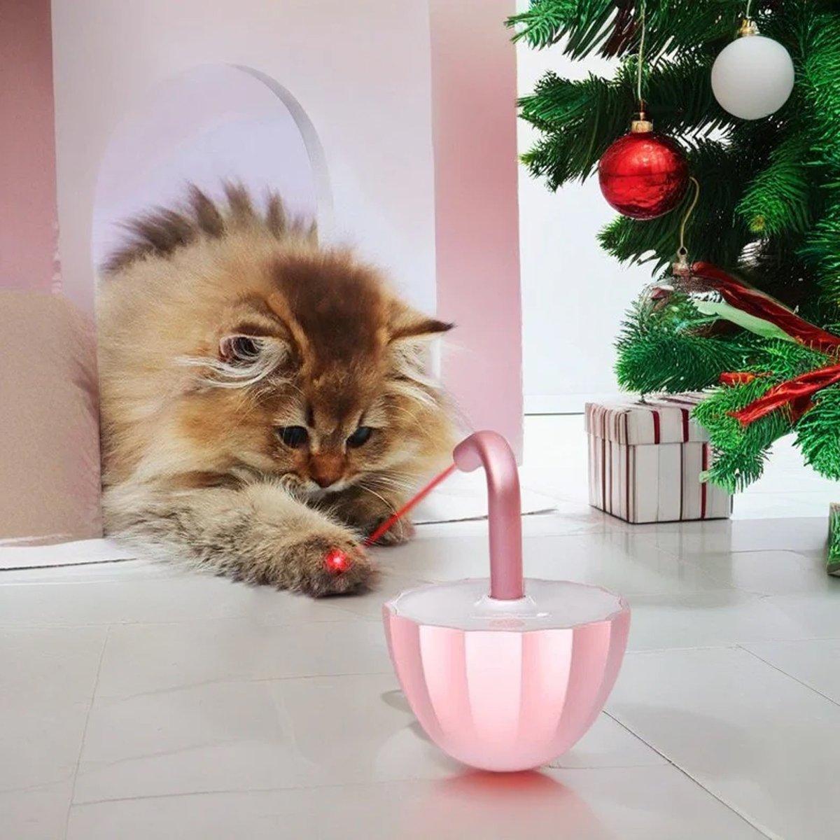 360° Rotating Umbrella Laser Pet Toy Interactive Cat Toy for Endless Fun