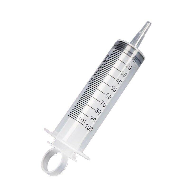 100-200ML Reusable Big Large Plastic Hydroponics Nutrient Measuring Syringe