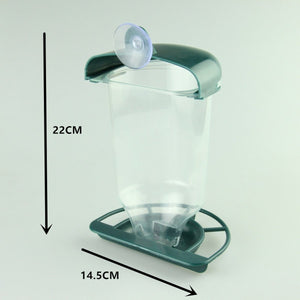 Clear Plastic Automatic Bird Feeder Suspended Suction Cup