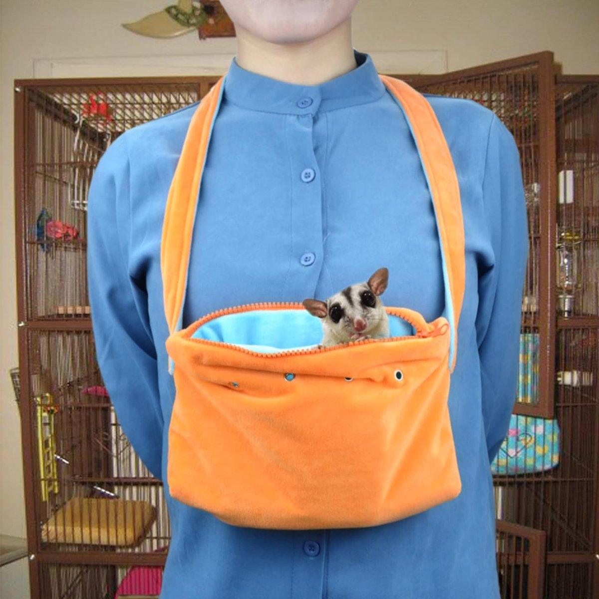 Guinea Pig Hamster Carry Pouch Carrier Bag Warm Travel Bag for Small Animal Pet