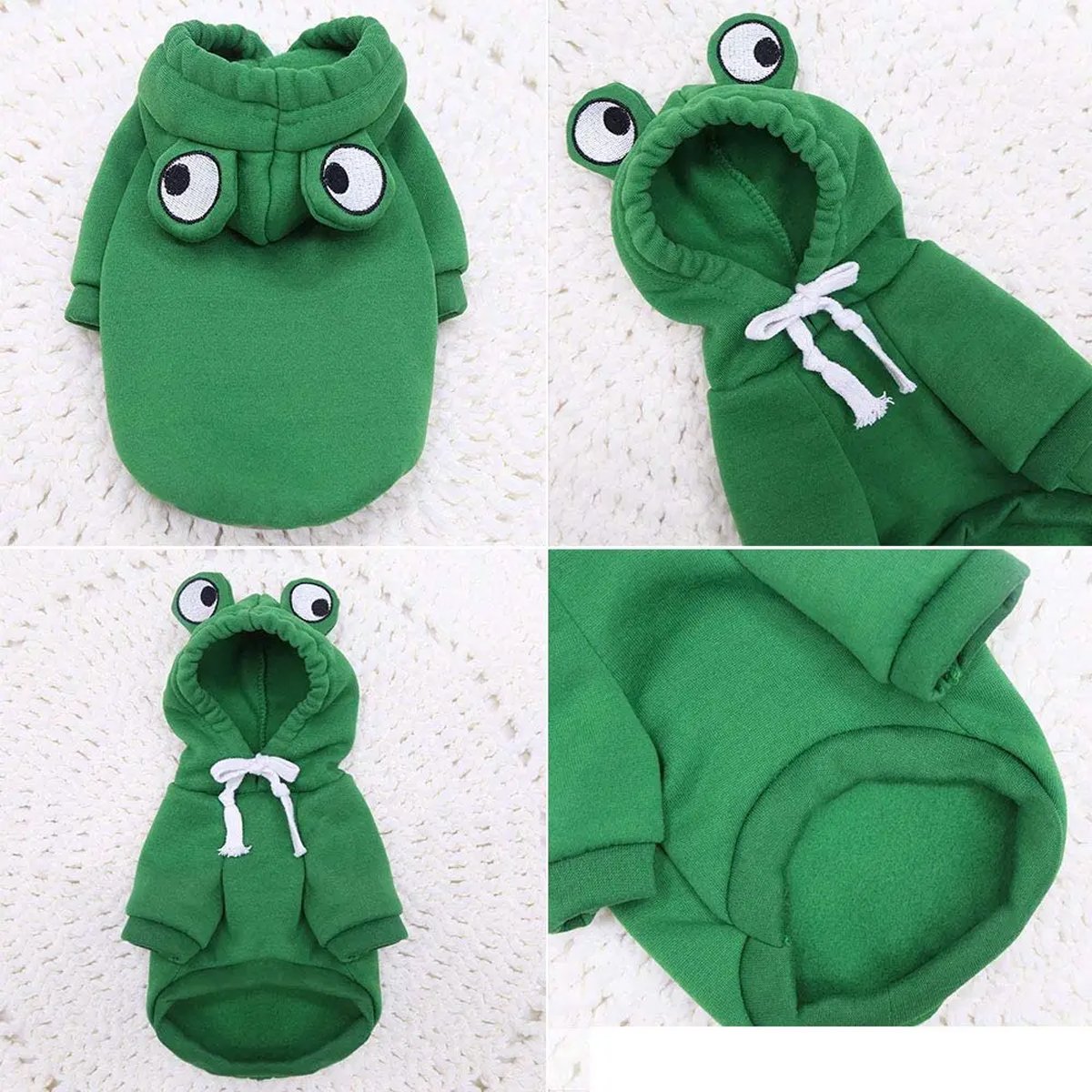 Adorable Cartoon Frog Hooded Vest